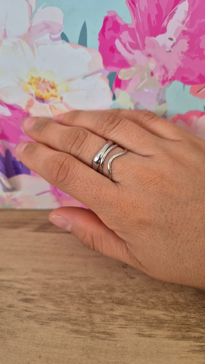 Customer photo review of Anillo Ajustable Pietro Plata