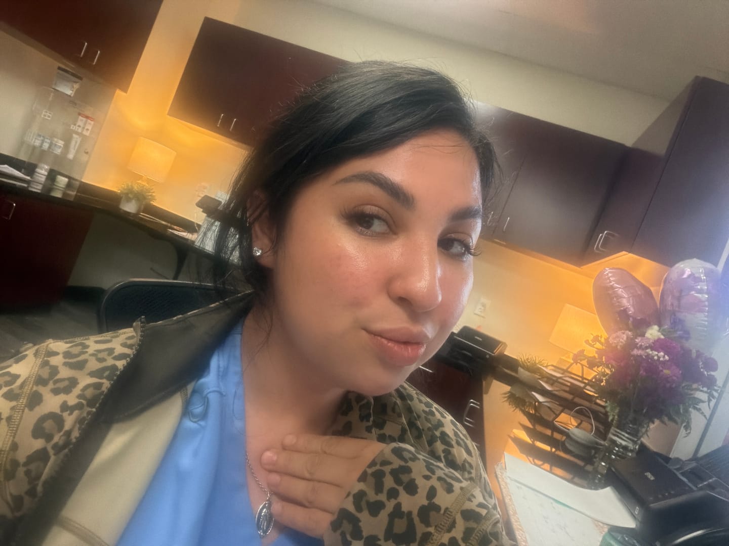 Customer photo review of Round Cut Moissanite Stud Earrings