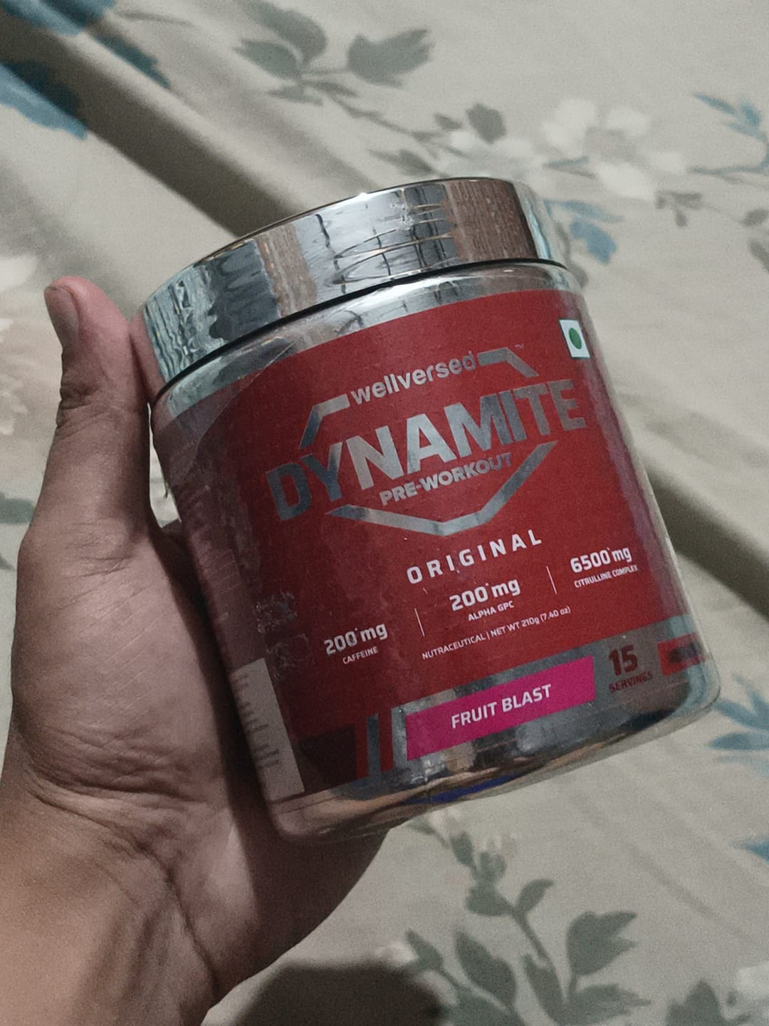 Customer photo review of Dynamite Pre-Workout (210g, 15 Servings) | Fruit Blast