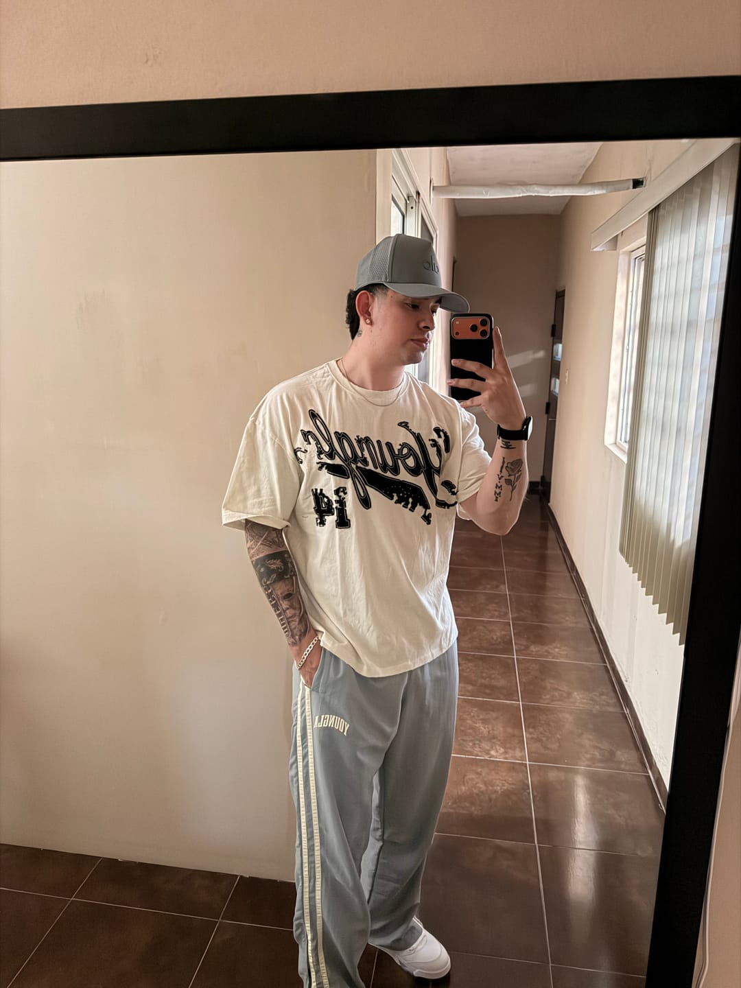 Customer photo review of 4182 - Distressed Script Tees