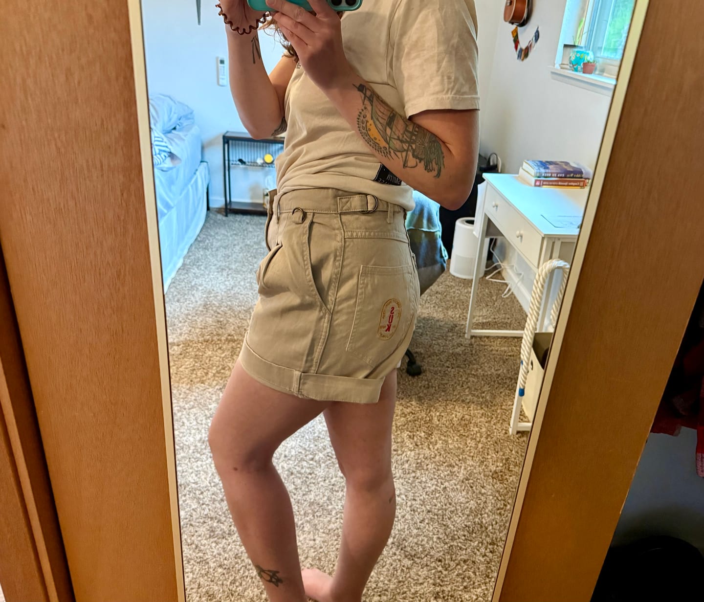 Customer photo review of Gunnee Shorts - Stone