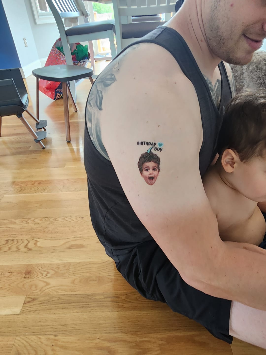 Customer photo review of Baby Birthday Boy Tattoo