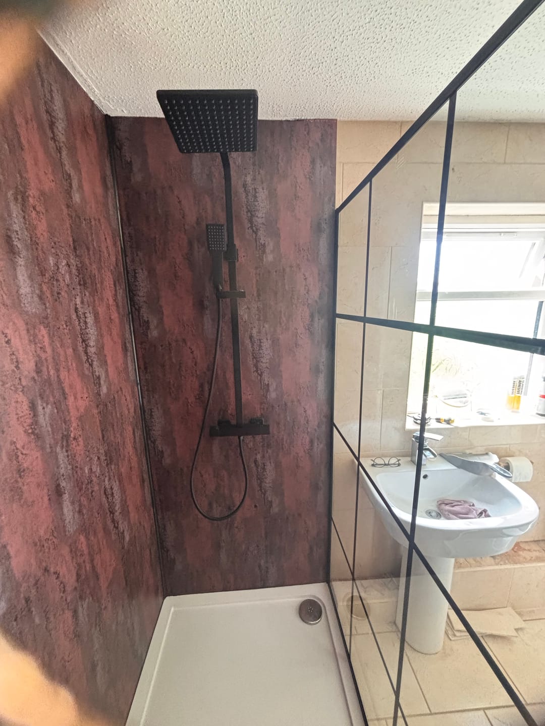 Customer photo review of 10mm Copper Retro Metallic Matt Shower Panel 1M x 2.4M