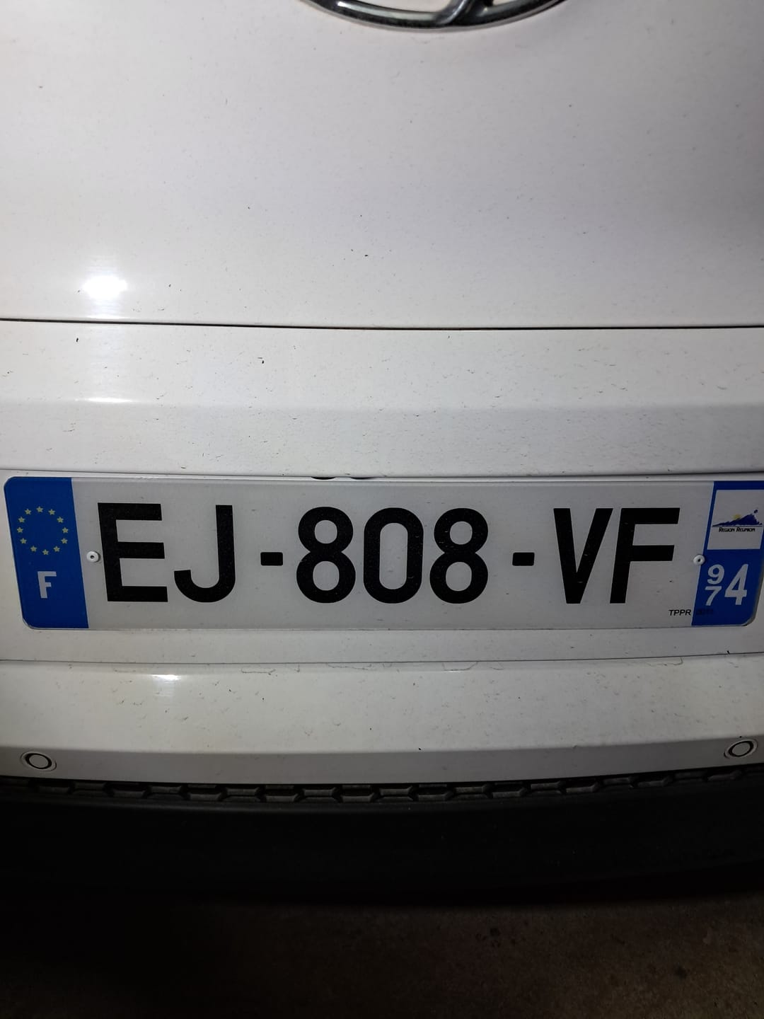 Customer photo review of Plaque auto plexiglass homologuée