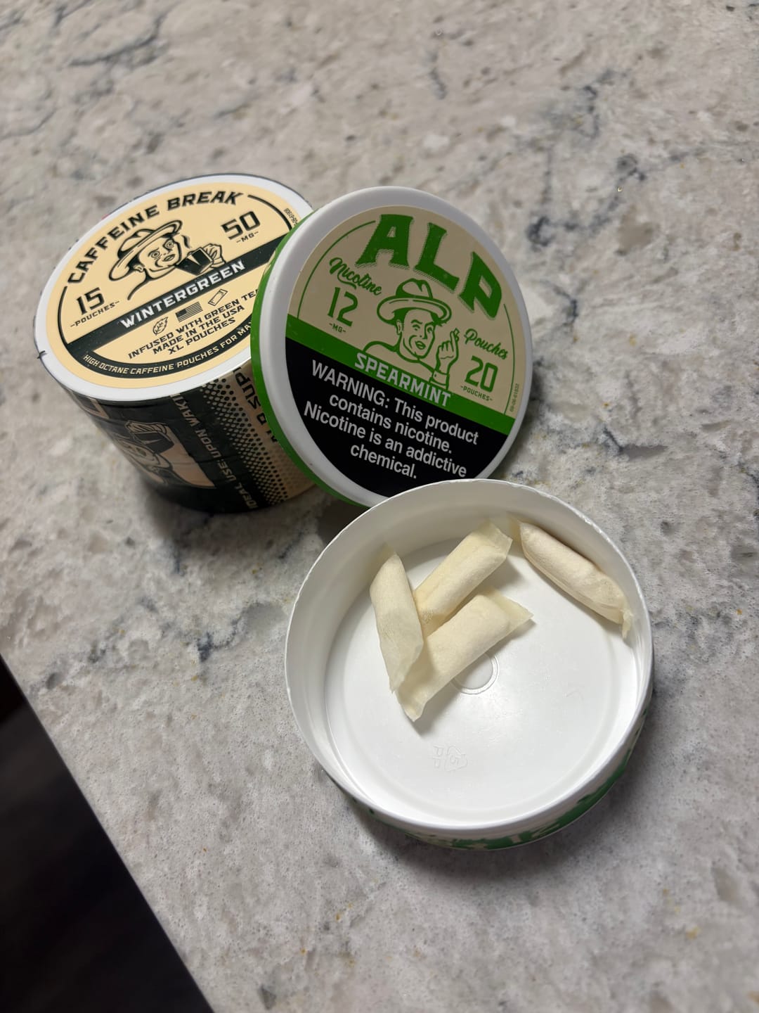Customer photo review of Spearmint Nicotine Pouches