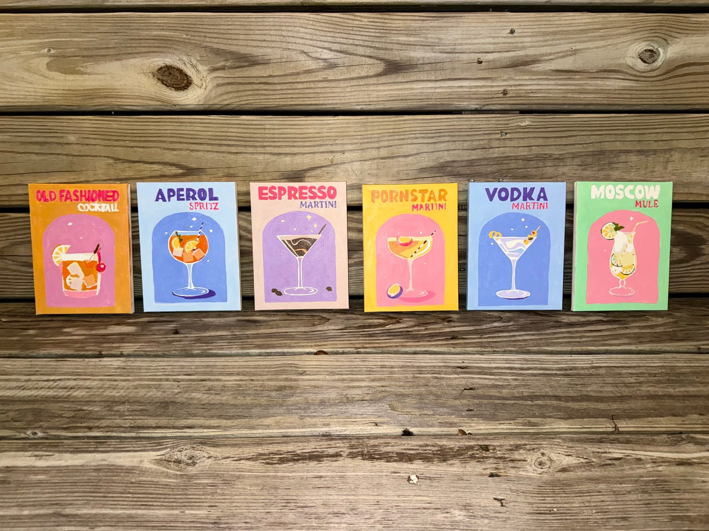 Customer photo review of 12 Mini Paintings | Colorful Cocktail Bundle