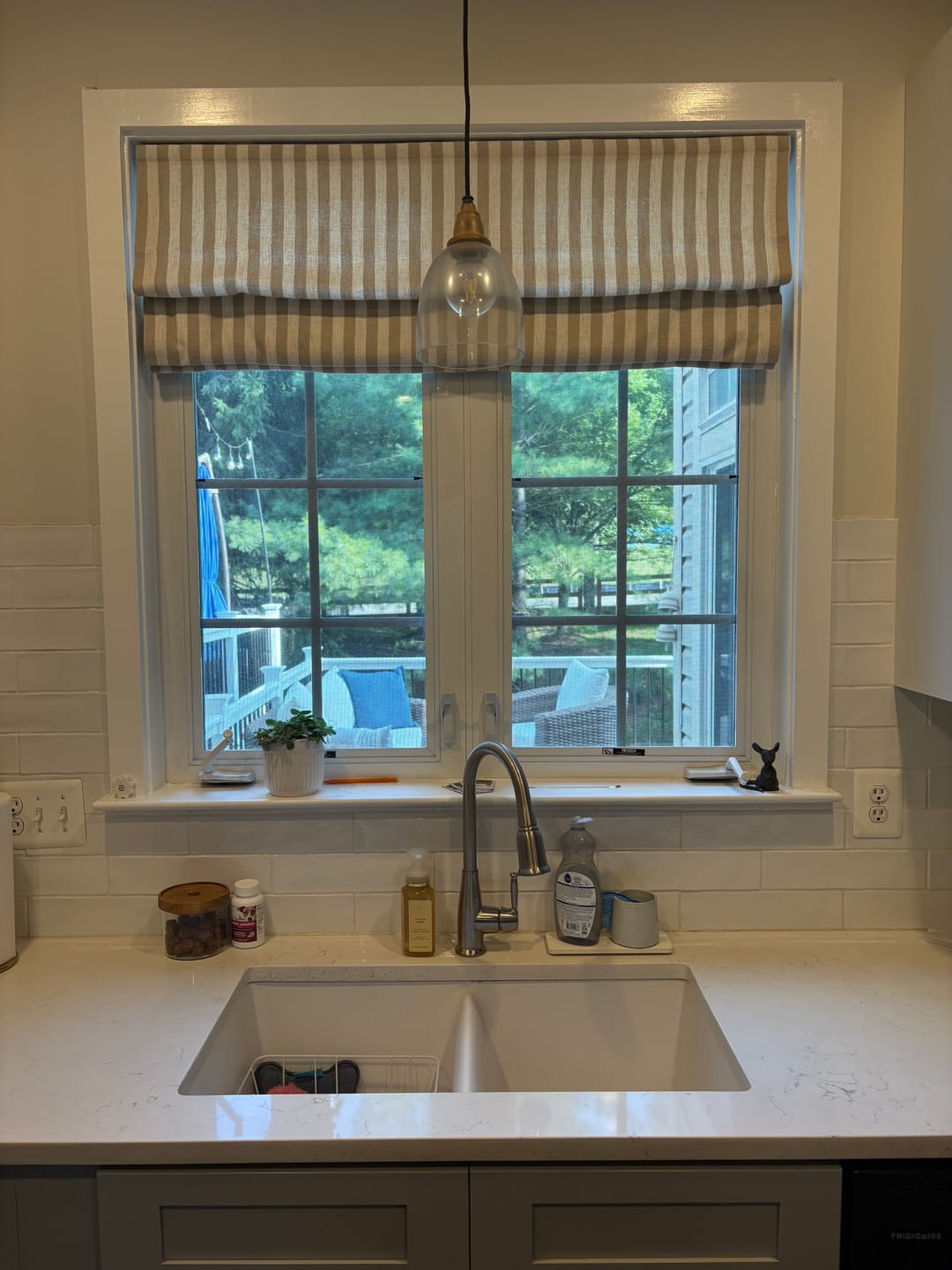 Customer photo review of Colette Custom Roman Shades
