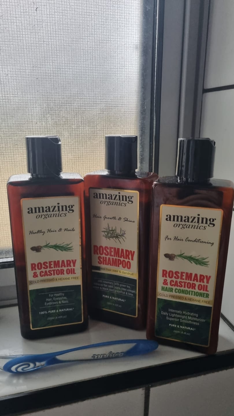 Customer photo review of Rosemary Bundle Hair Oil - Shampoo - Conditioner