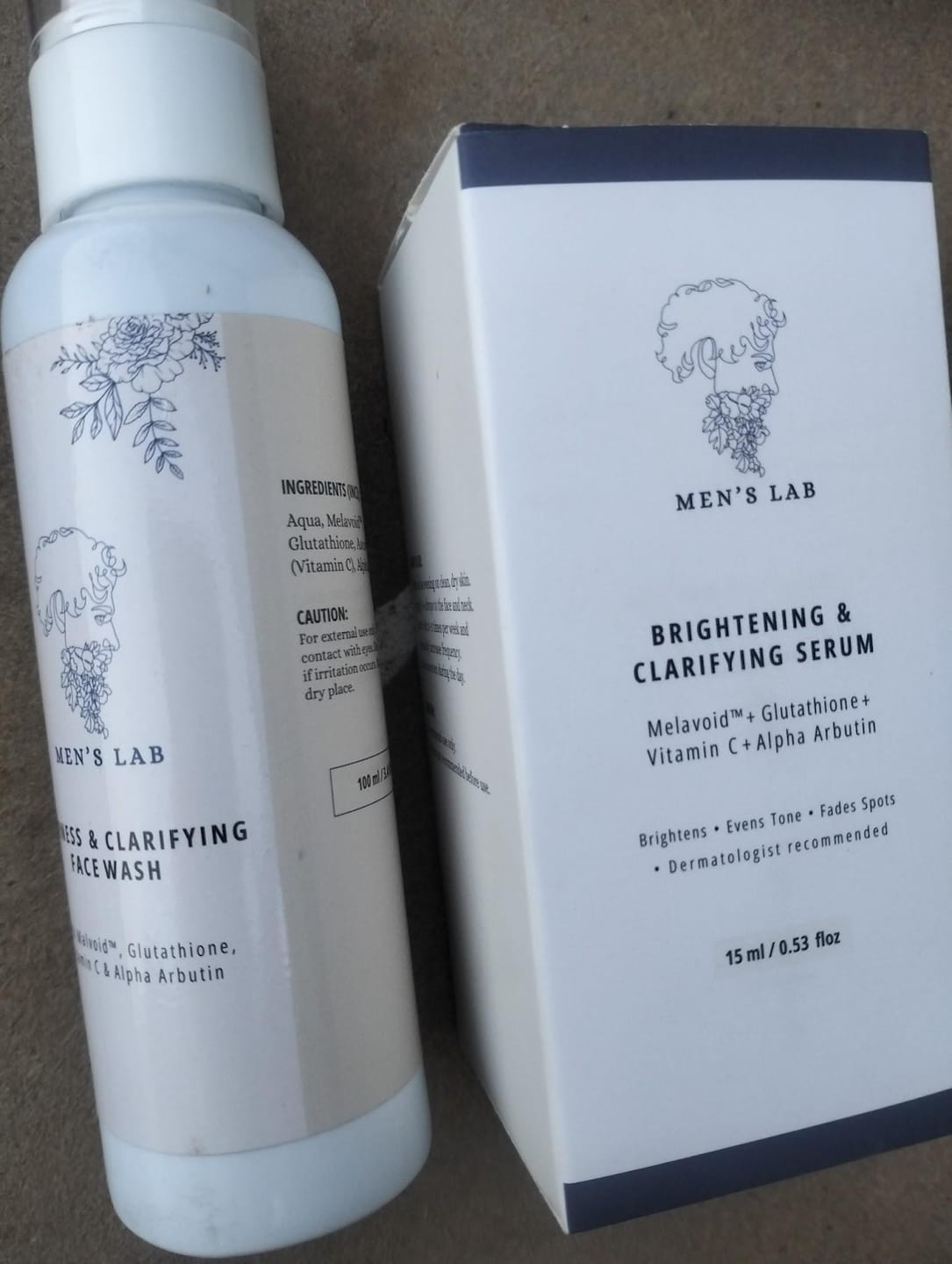 Customer photo review of Brightening and Clarifying Serum
