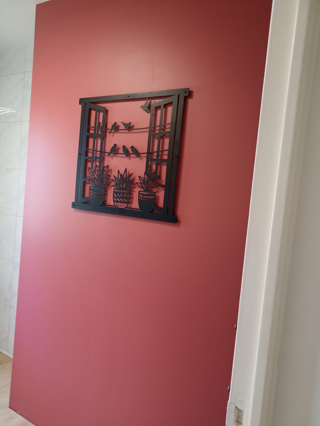 Customer photo review of Décoration murale en métal moderne - Oiseaux à la fenêtre