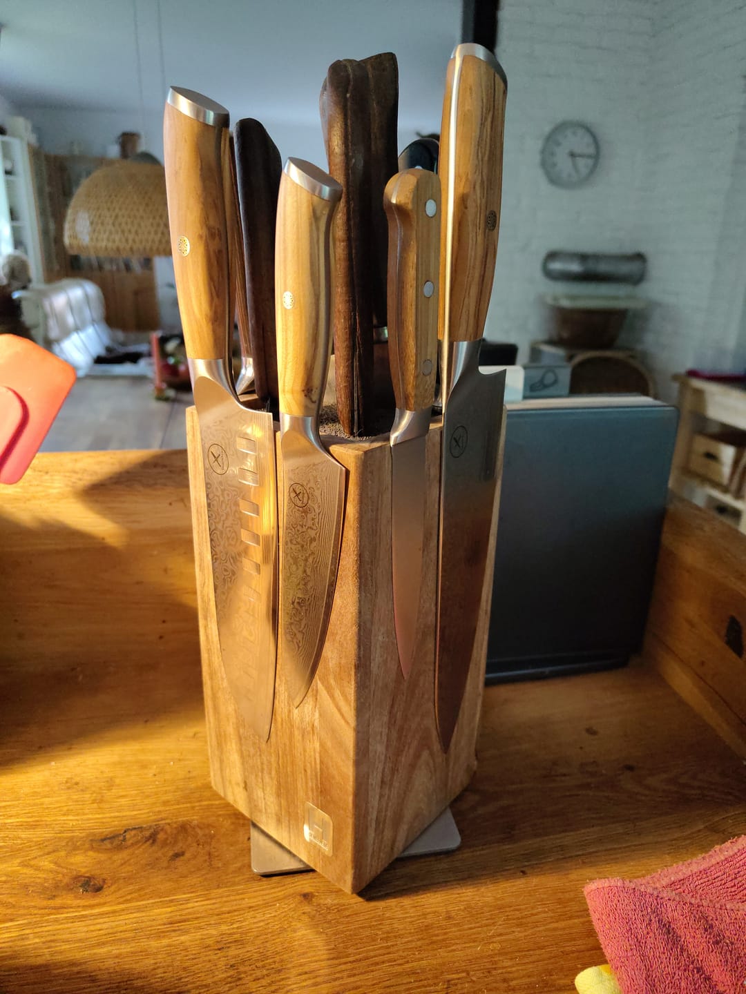 Customer photo review of Damast Messer 3er Set Olive