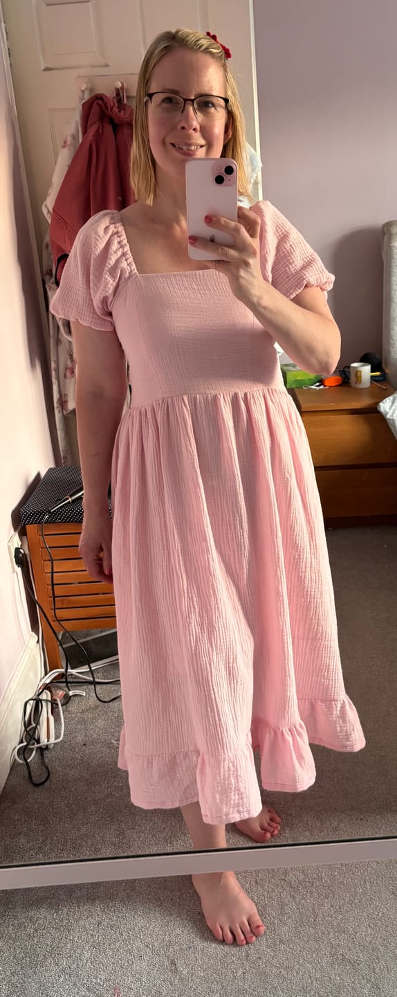 Customer photo review of Special Offer Baby Pink Double Gauze Fabric