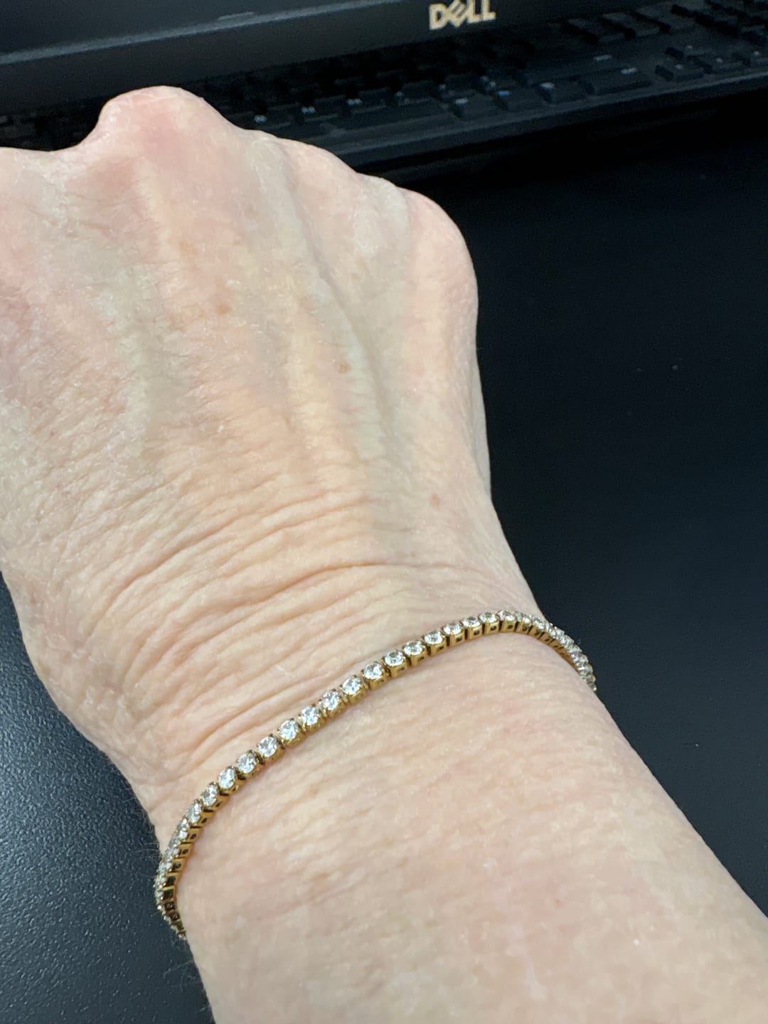 Customer photo review of Minimal Tennis Bracelet