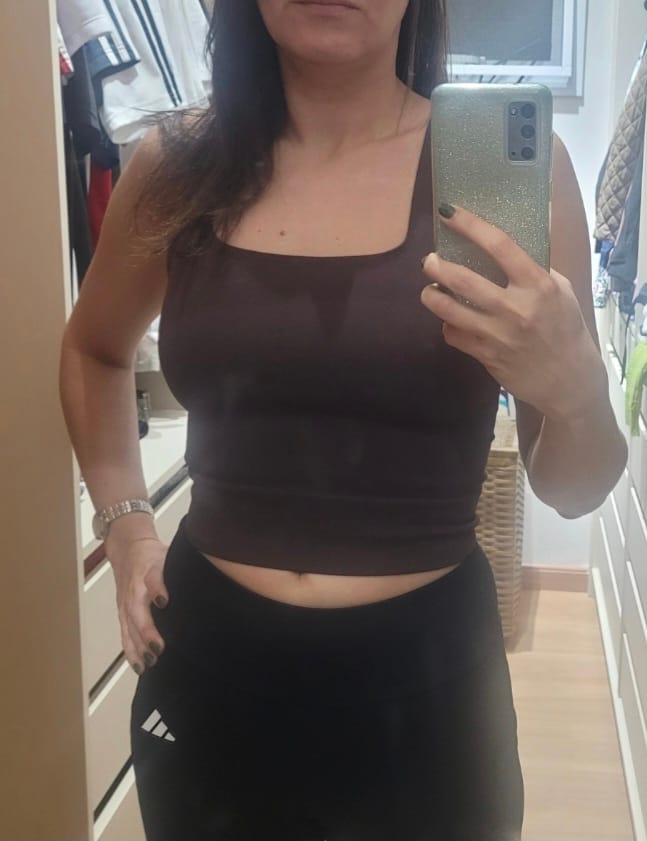 Customer photo review of Regata Flora Seamless Marrom Escuro