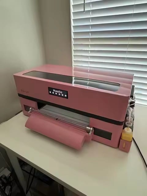 Customer photo review of Haolic 13" Pink A3 XP-1 Pro DTF Printer