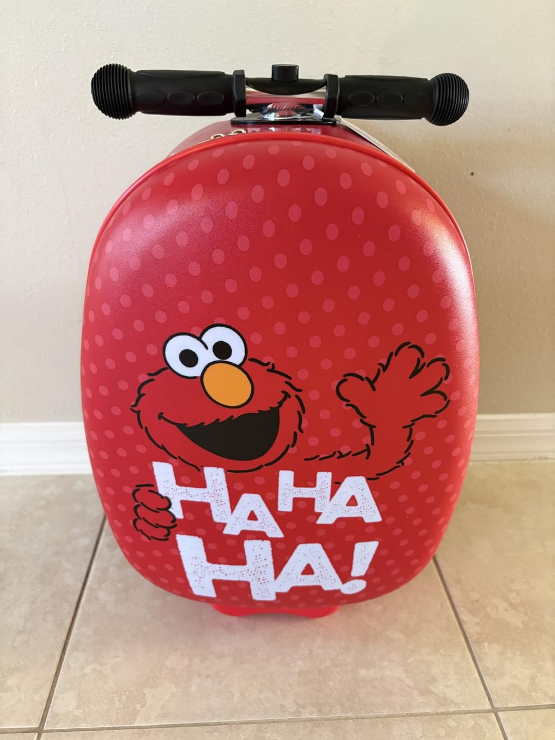 Customer photo review of Elmo Detachable Scooter Luggage