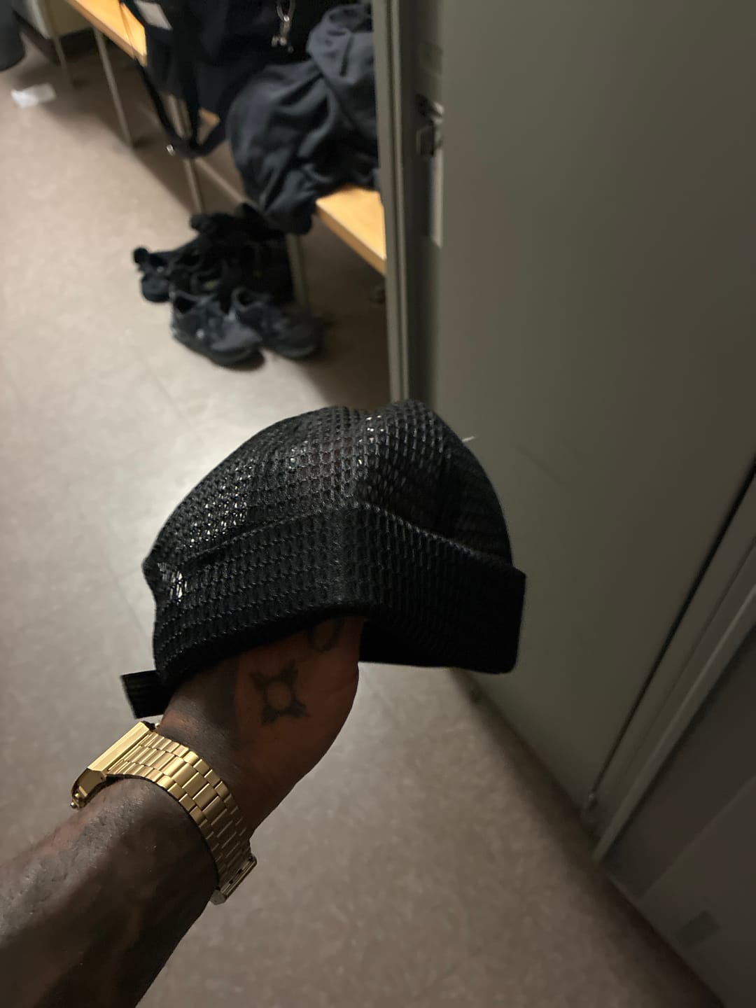 Customer photo review of Men’s Breathable Brimless Docker Hat – Lightweight Mesh Skull Cap for Summer Outdoor Wear