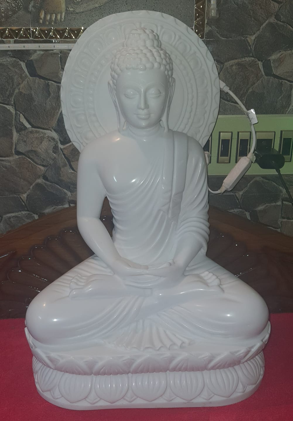 Customer photo review of Buddha, 24 Inch, White Marble Statue - Handicraft Bazaar