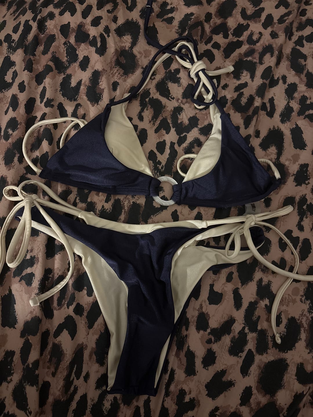 Customer photo review of Seamolly Colorblock Two Tone O Ring Double Layer Bikini Set