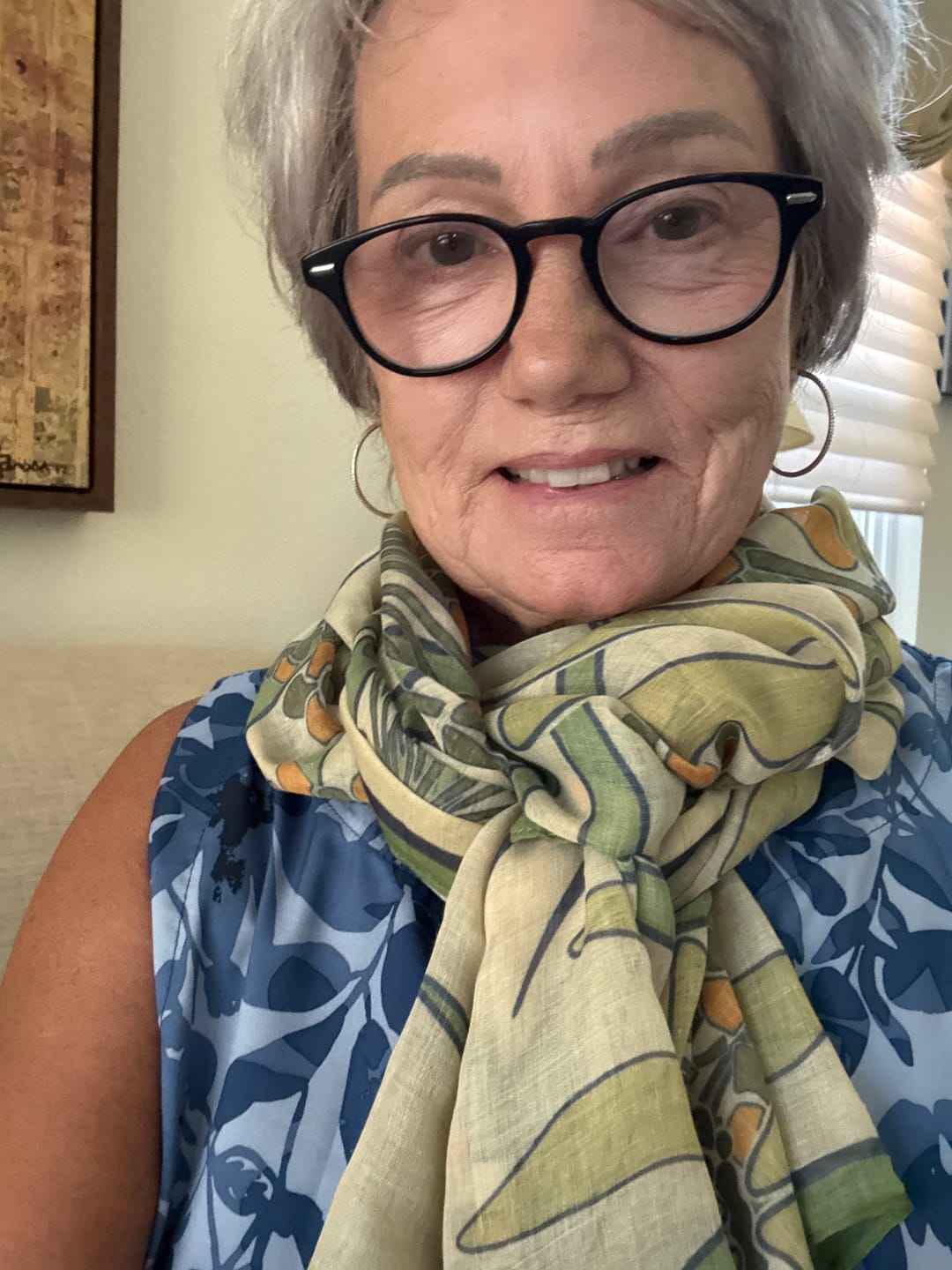 Customer photo review of Dragonfly All-Season Scarf