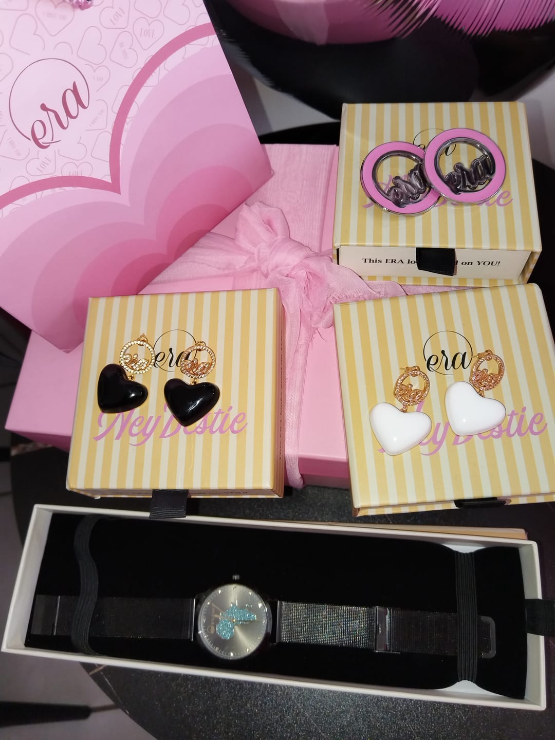 Customer photo review of White Era Adore Gold Earrings