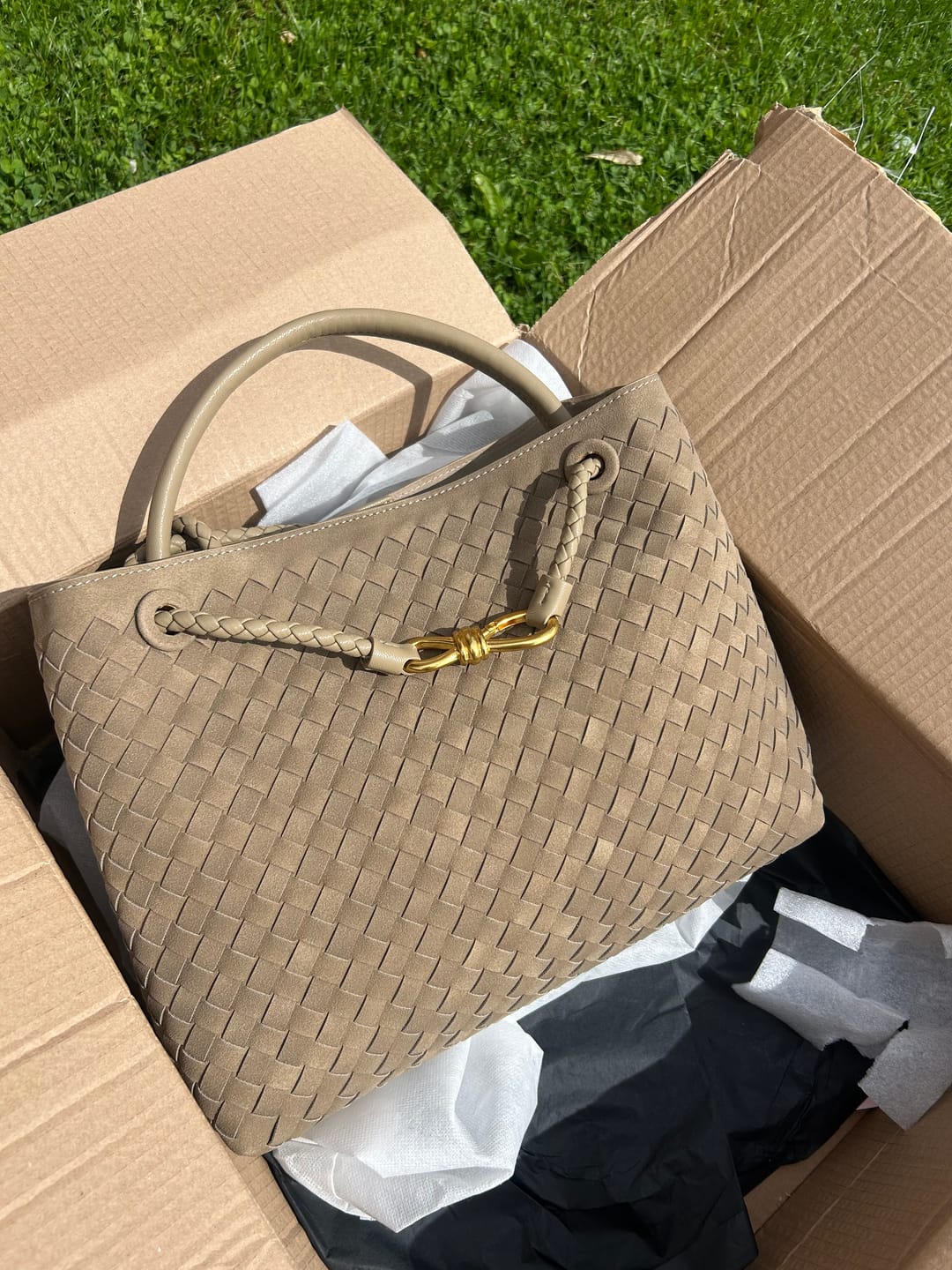 Customer photo review of Large Brushed Aurora Bag