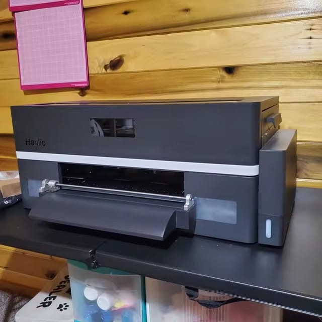 Customer photo review of Haolic 13" Pink A3 XP-1 Pro DTF Printer