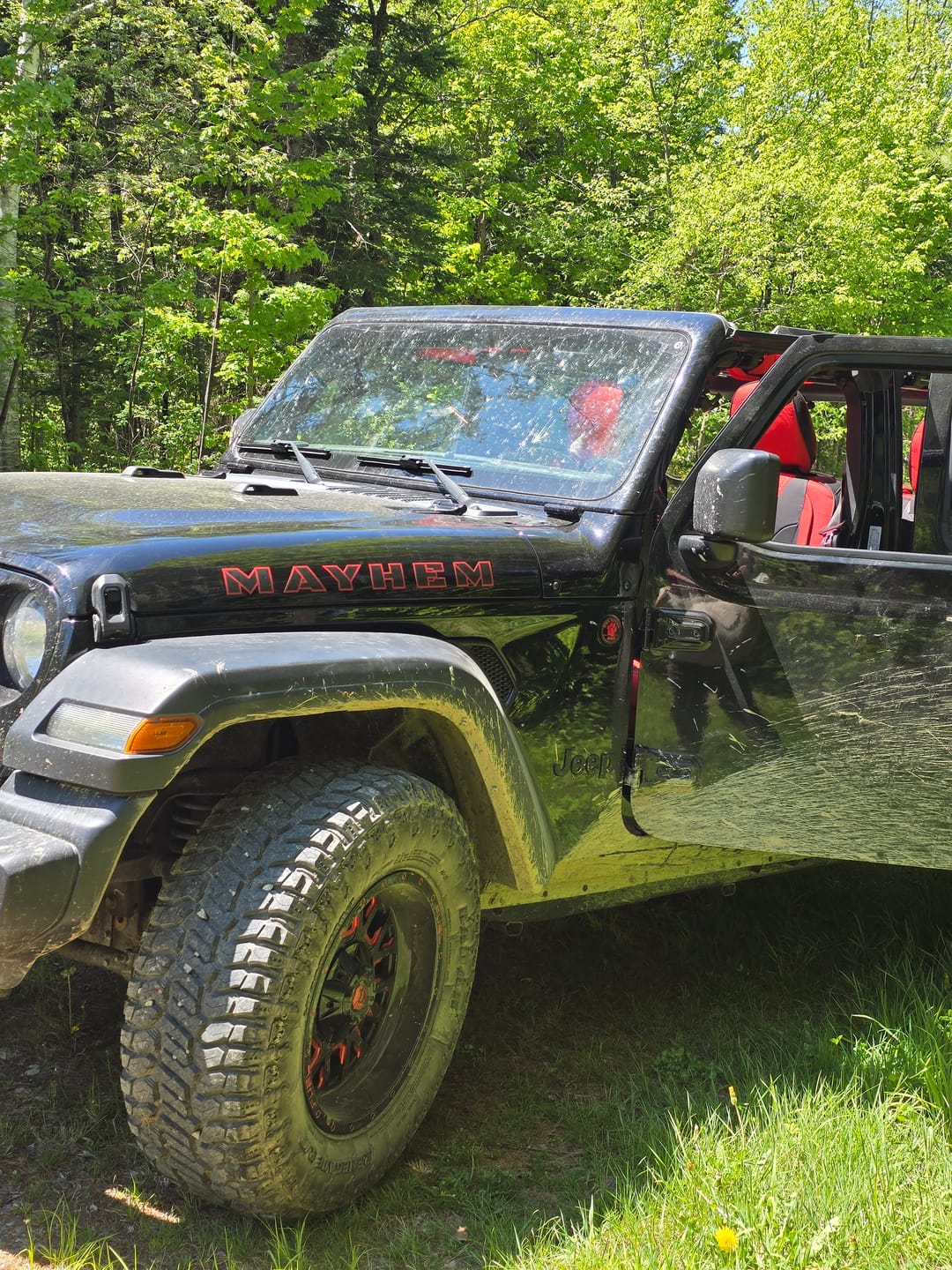 Customer photo review of Premium Black Flag Hood Lettering | Set of 2