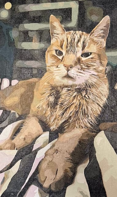 Customer photo review of Custom Paint By Numbers - Personalized Pet Portraits