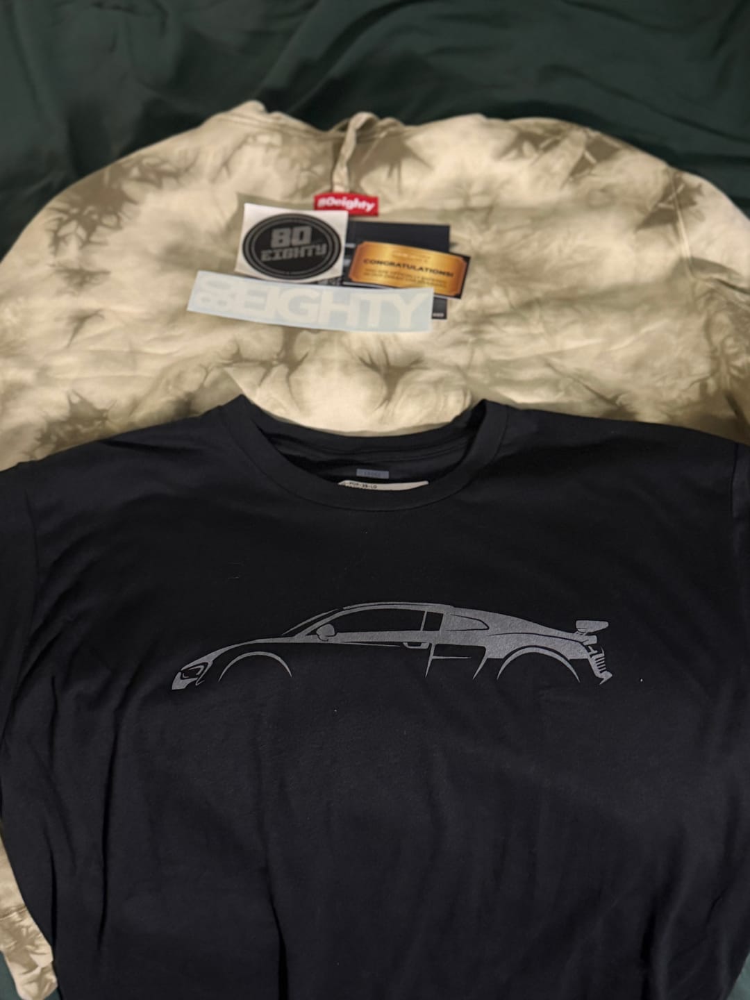Customer photo review of 80Eighty® Tie Dye Olive Hoodie