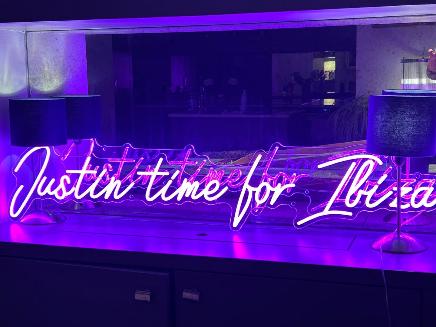 Customer photo review of Custom Neon: Justin time for...
