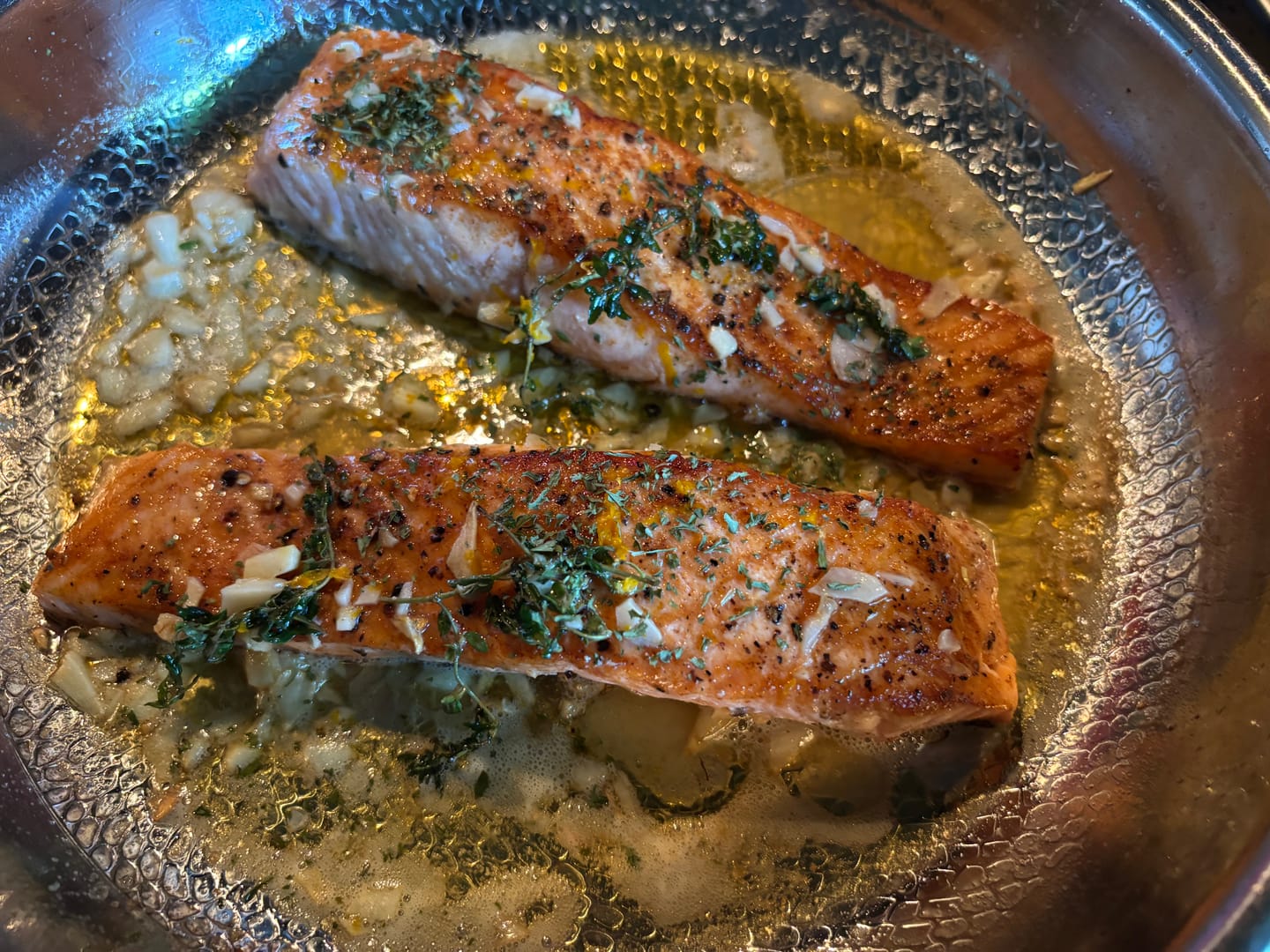 Customer photo review of Hand-Hammered Titanium Pan