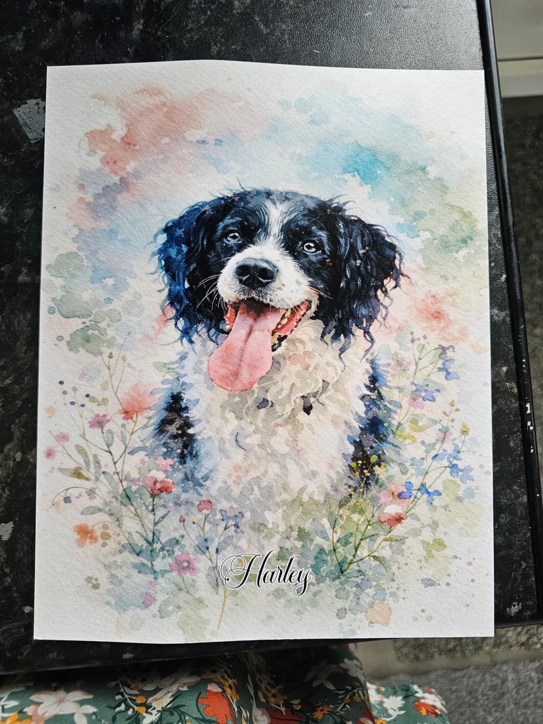 Customer photo review of Watercolour -  Personalised Poster