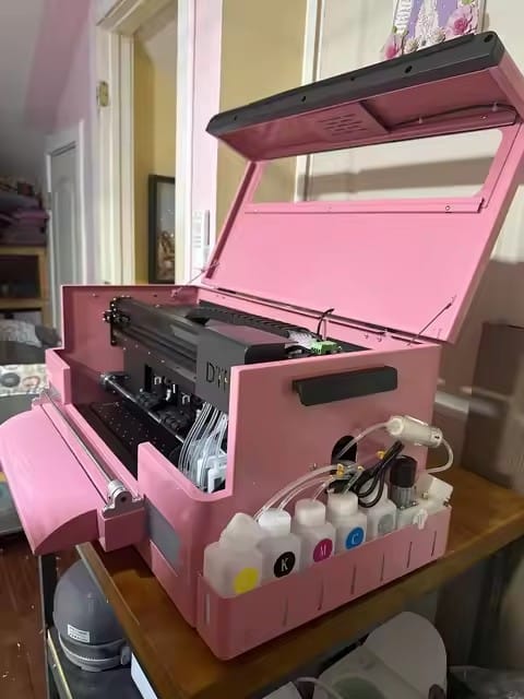Customer photo review of Haolic 13" Pink A3 XP-1 Pro DTF Printer