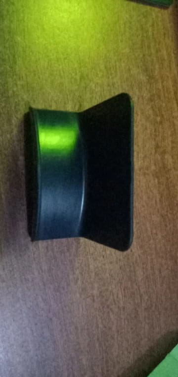 Customer photo review of Universal Headphone Stand – Under-Desk Headset Hanger