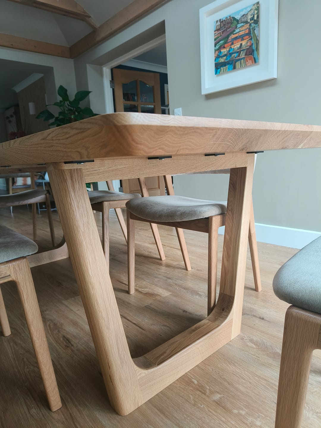 Customer photo review of Lilian Extendable Oak Dining Table