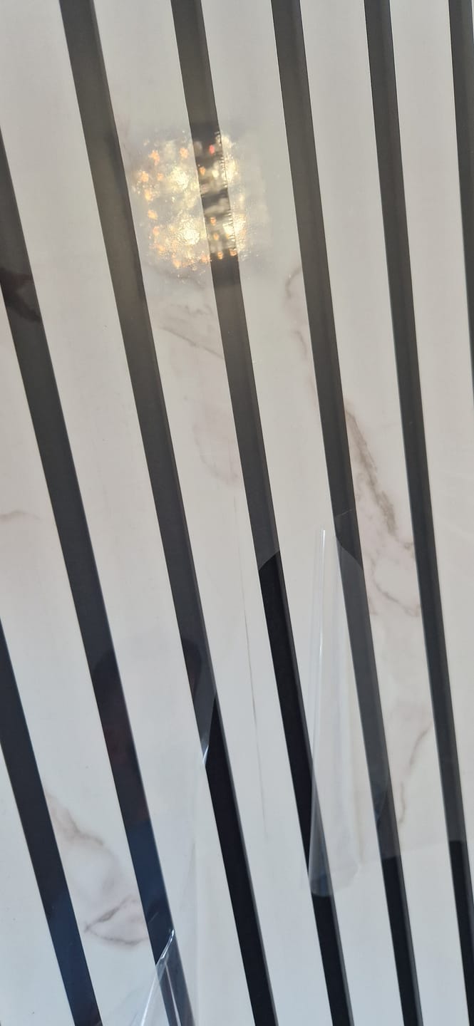 Customer photo review of Premium Acoustic Marble Wall Panel (Multiple Colours)