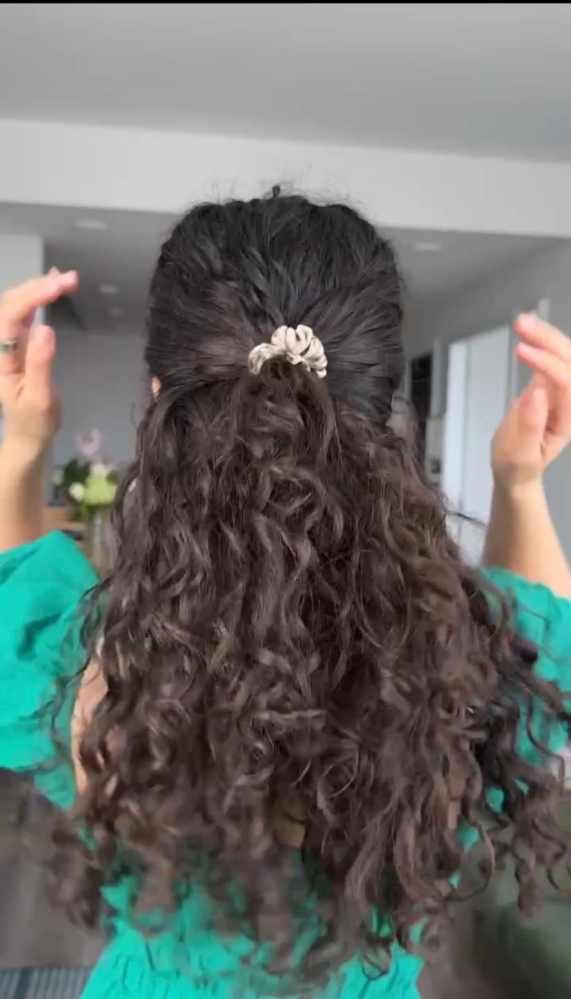 Customer photo review of Mini Silk Scrunchies