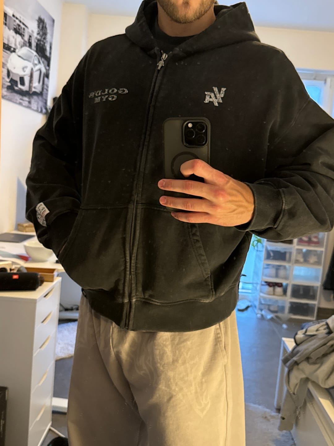 Customer photo review of 5162 - Golds Gym Throwback Zip-ups