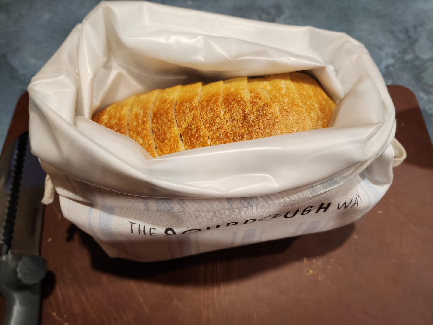 Customer photo review of Linen Bread Bag