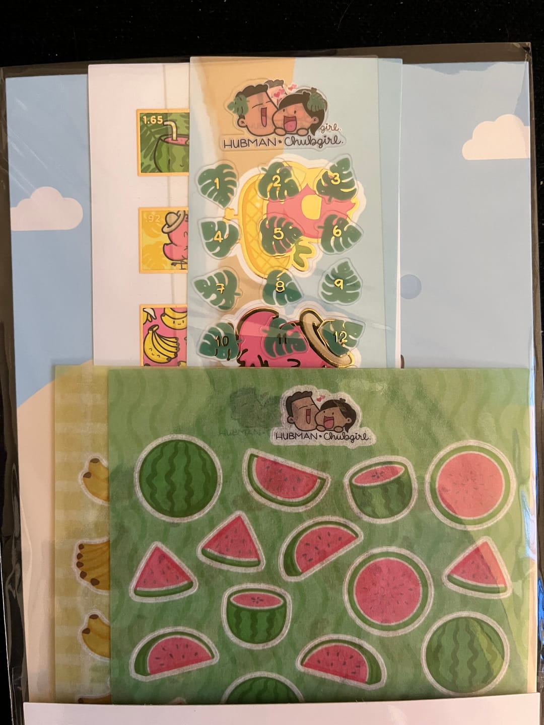 Customer photo review of Tropical Fun Variety Sticker Pack