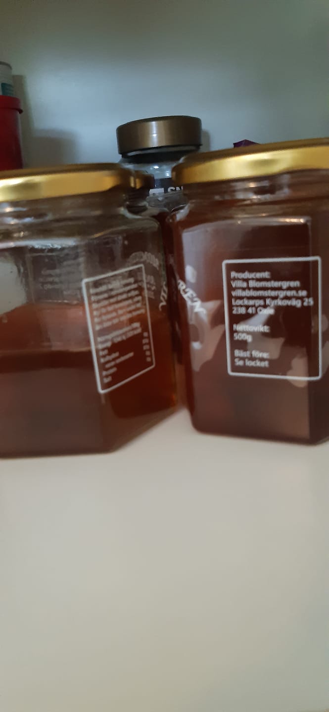 Customer photo review of Flytande honung 2 kg (4×500 g) – Svensk RAW honung