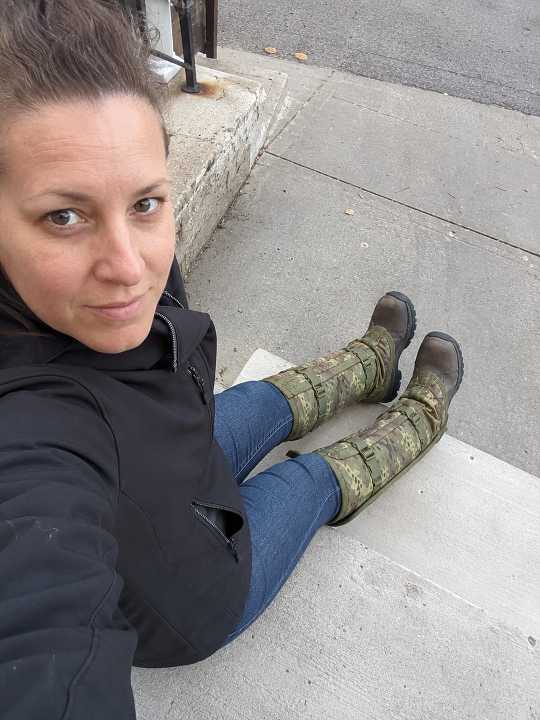 Customer photo review of Tactical Leg Gaiters|Snake & Thorn Proof