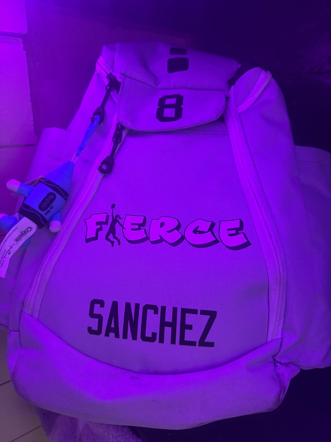 Customer photo review of Custom Basketball Backpack – Large Capacity Oxford Sports Training Backpack with Ball Storage Compartment