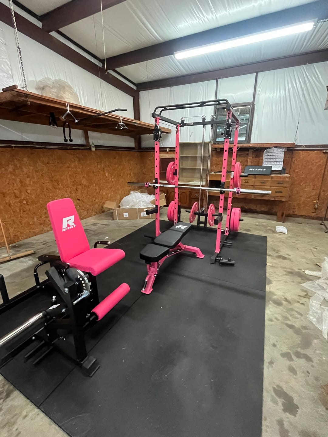 Customer photo review of RitFit P3 Power Cage 1200lbs Home Gym Package