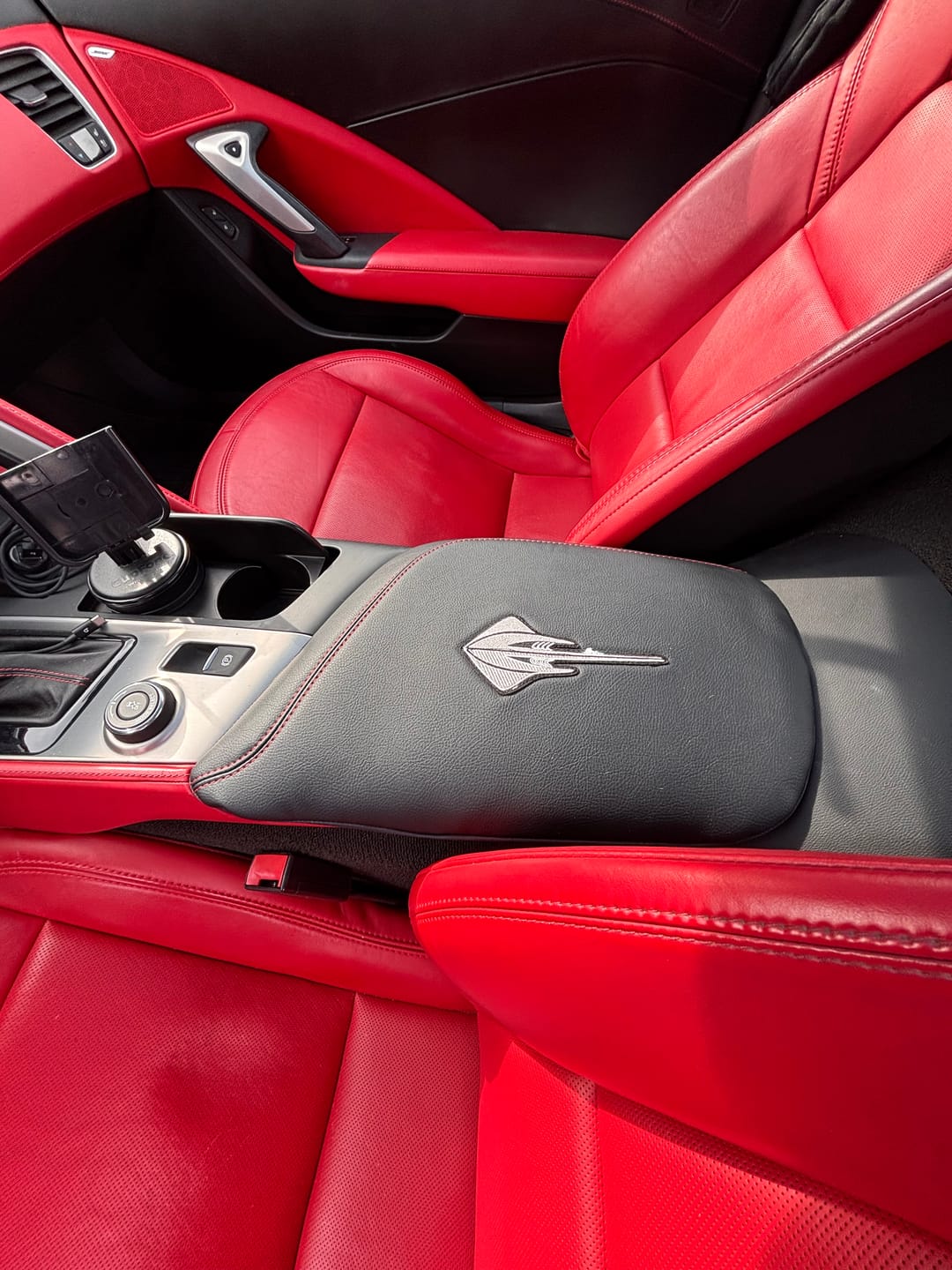 Customer photo review of Corvette C7 Center Console Lid Armrest Cover