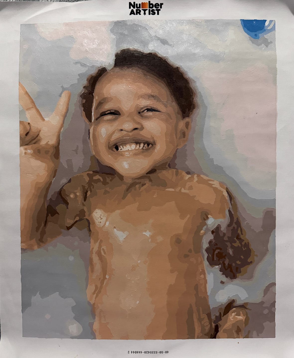 Customer photo review of Custom Paint by Numbers Kit