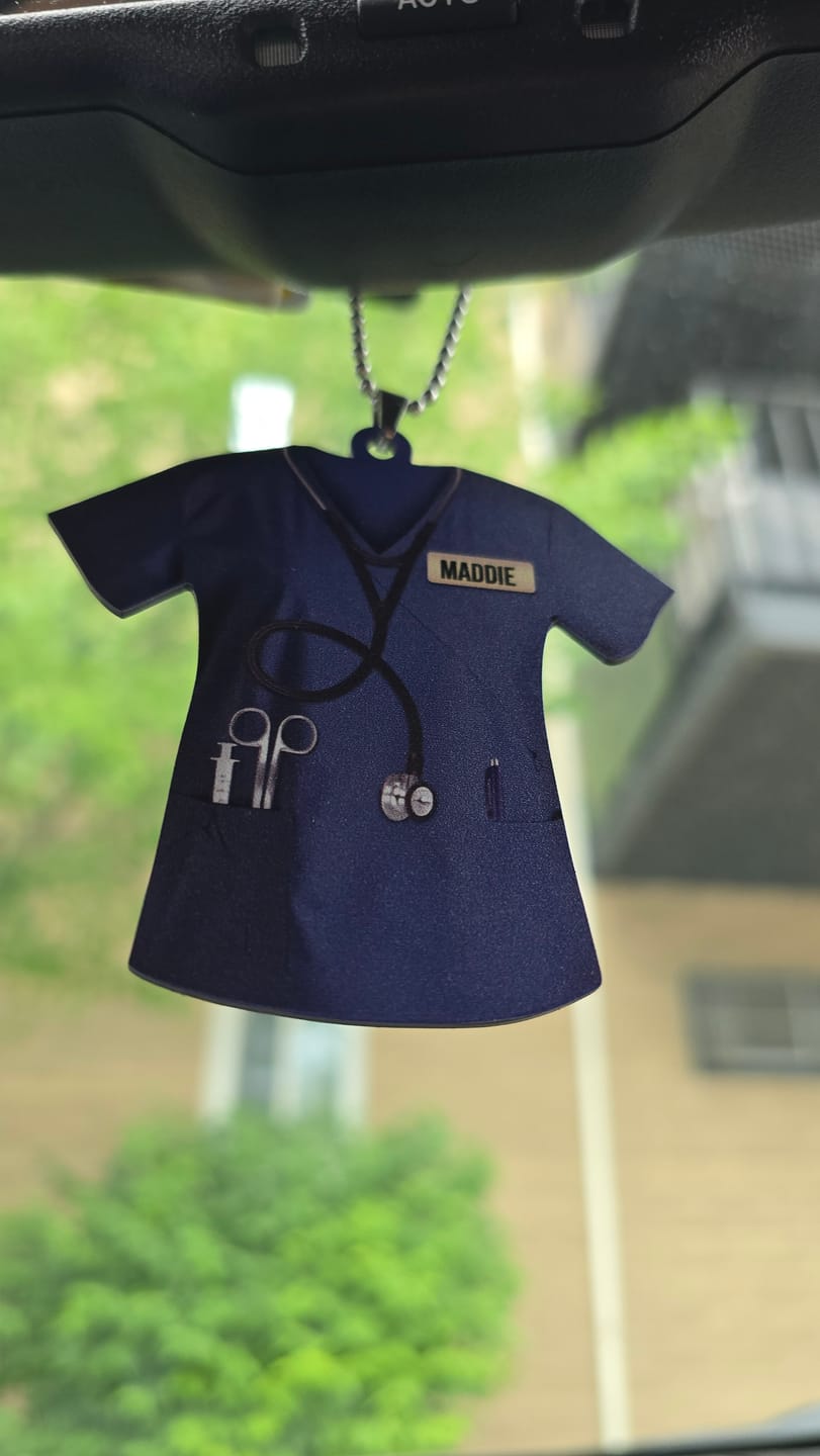 Customer photo review of Personalized Nurse Scrubs - Gift for Nurse Ornament