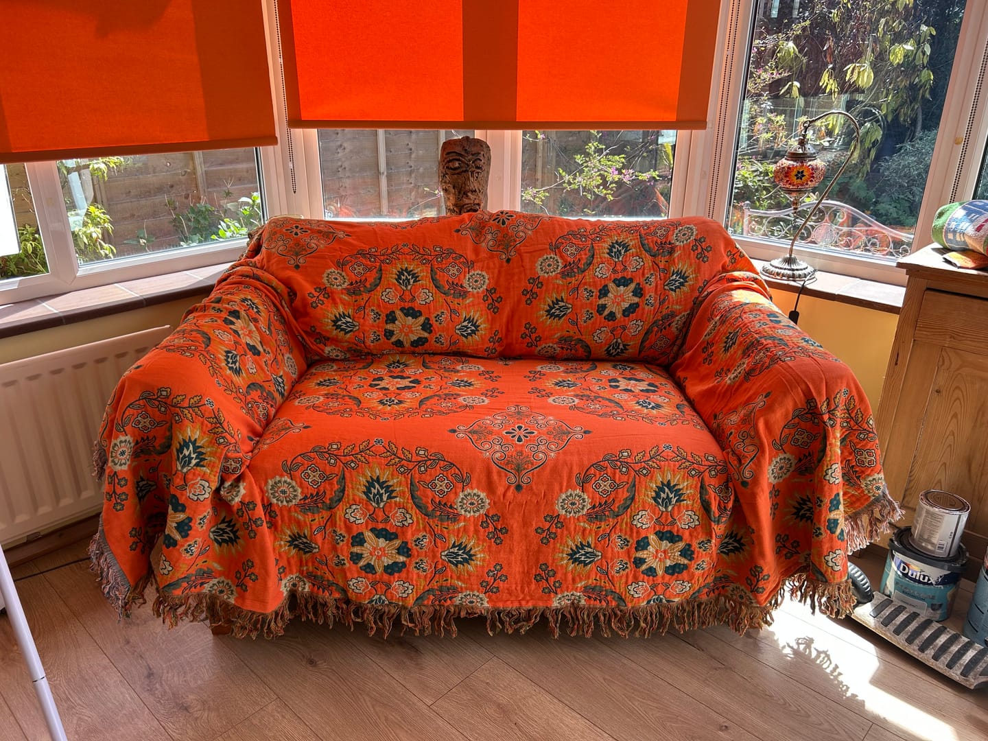 Customer photo review of Cotton Queen Bedcover Sofa Blanket