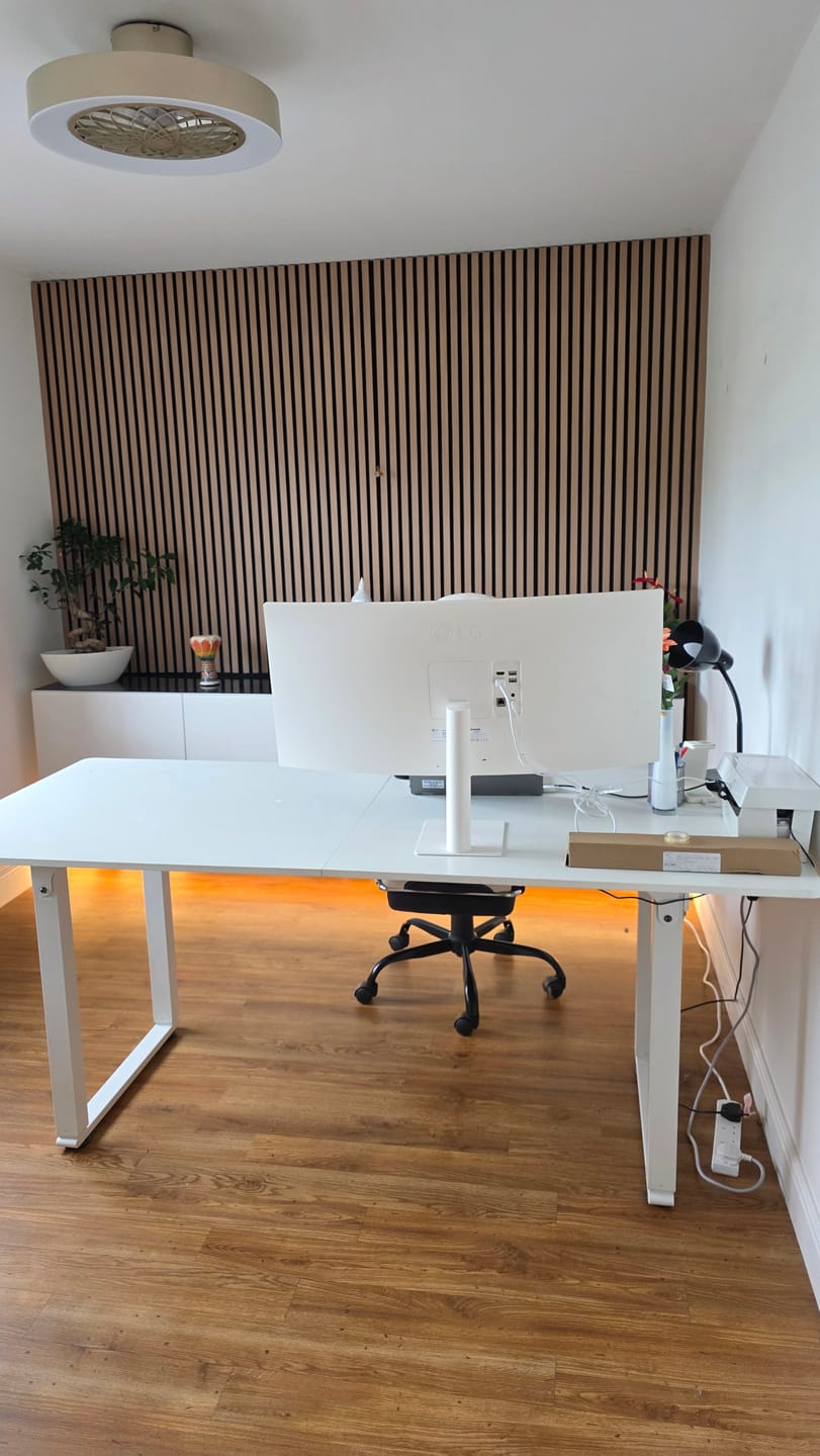 Customer photo review of Premium Acoustic Wall Panels - Natural Oak